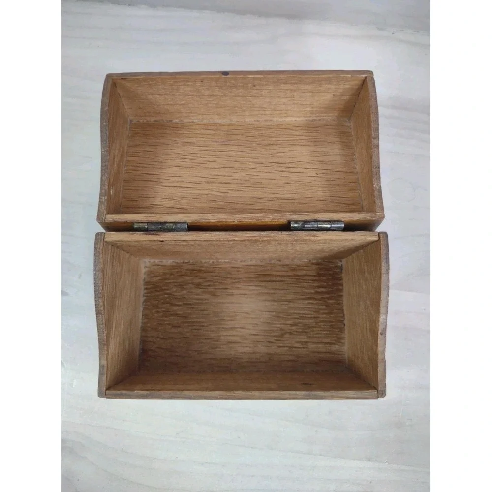 Vintage Weis Wood Recipe Box Patina Country Farm Kitchen No Recipe Cards